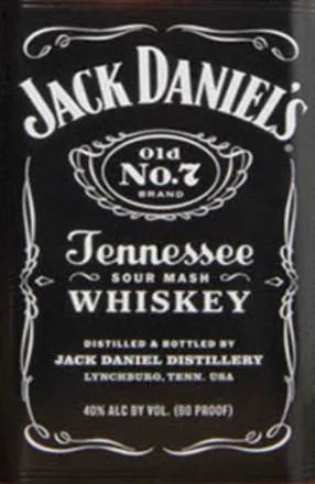 The Jack Daniel’s Old No. 7 Tennessee Sour Mash Whiskey label